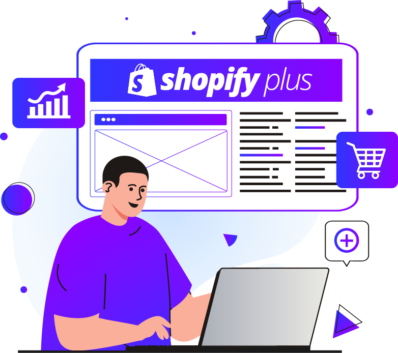 Shopify Plus development agency services - developer customizing store dashboard