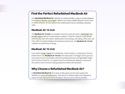 ecommerce content writing Services - Portfolio Image 3